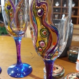 verres peint à la main motifs Shéhérazade
