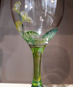 Verre à vin Jinkos peint à la main