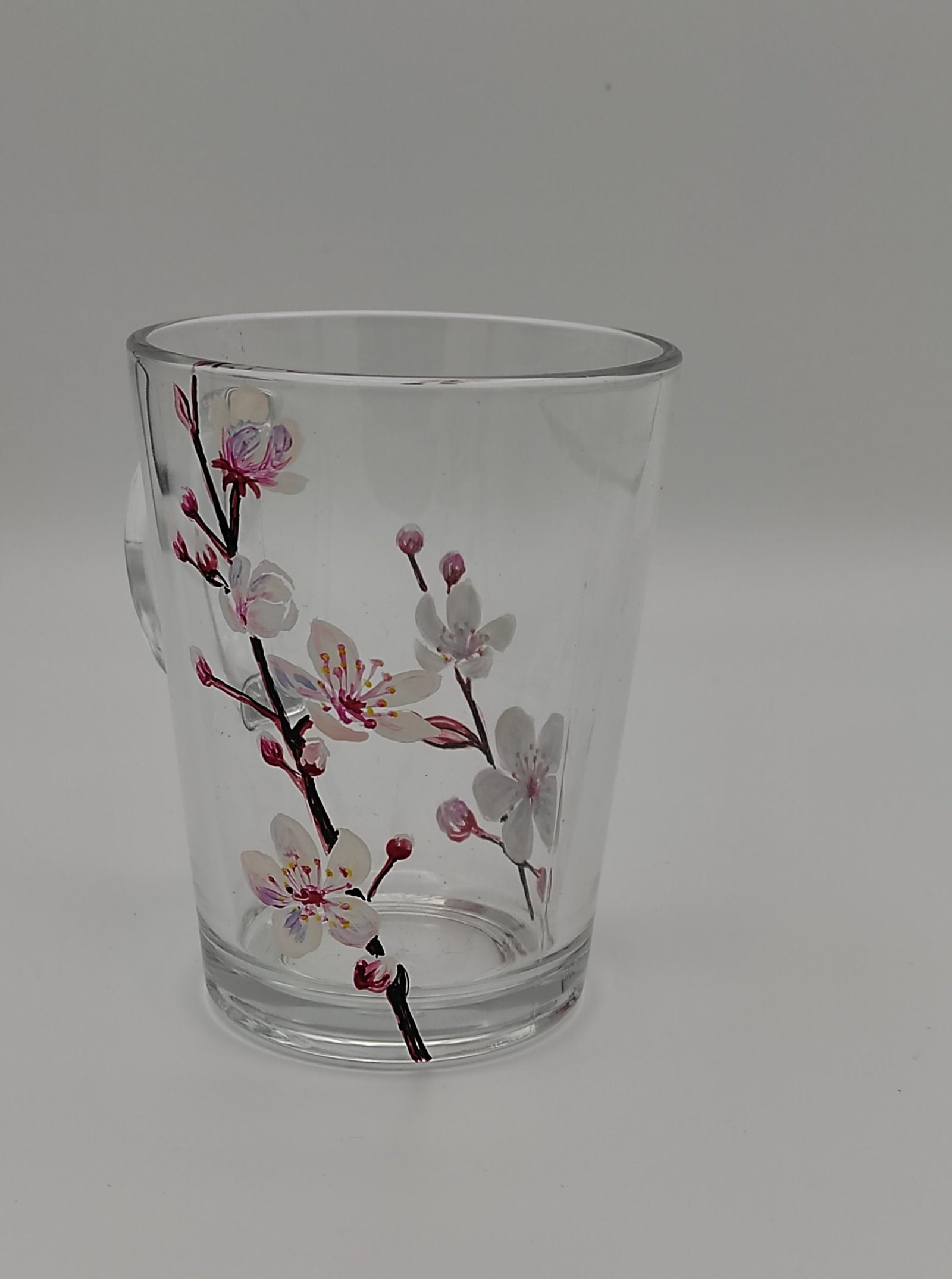 Tasse en verre - Fleurs de Cerisier - Terre Nacrée